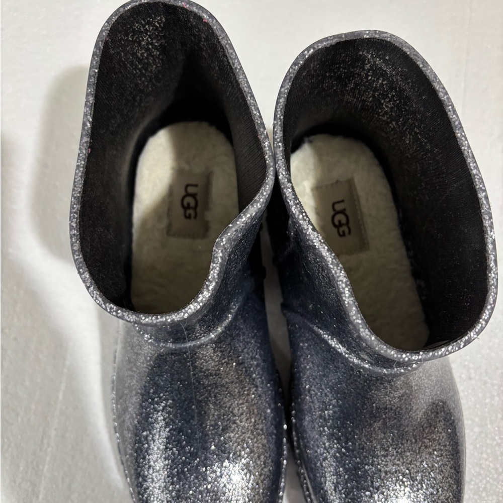 UGG Shimmering Silver Ankle Boots